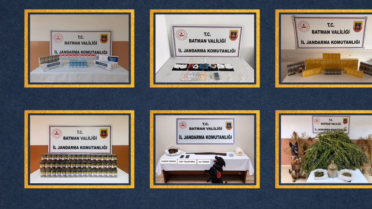 BATMAN’DA KAÇAK SİGARA VE UYUŞTURUCU OPERASYONU 88 ŞÜPHELİ (3)