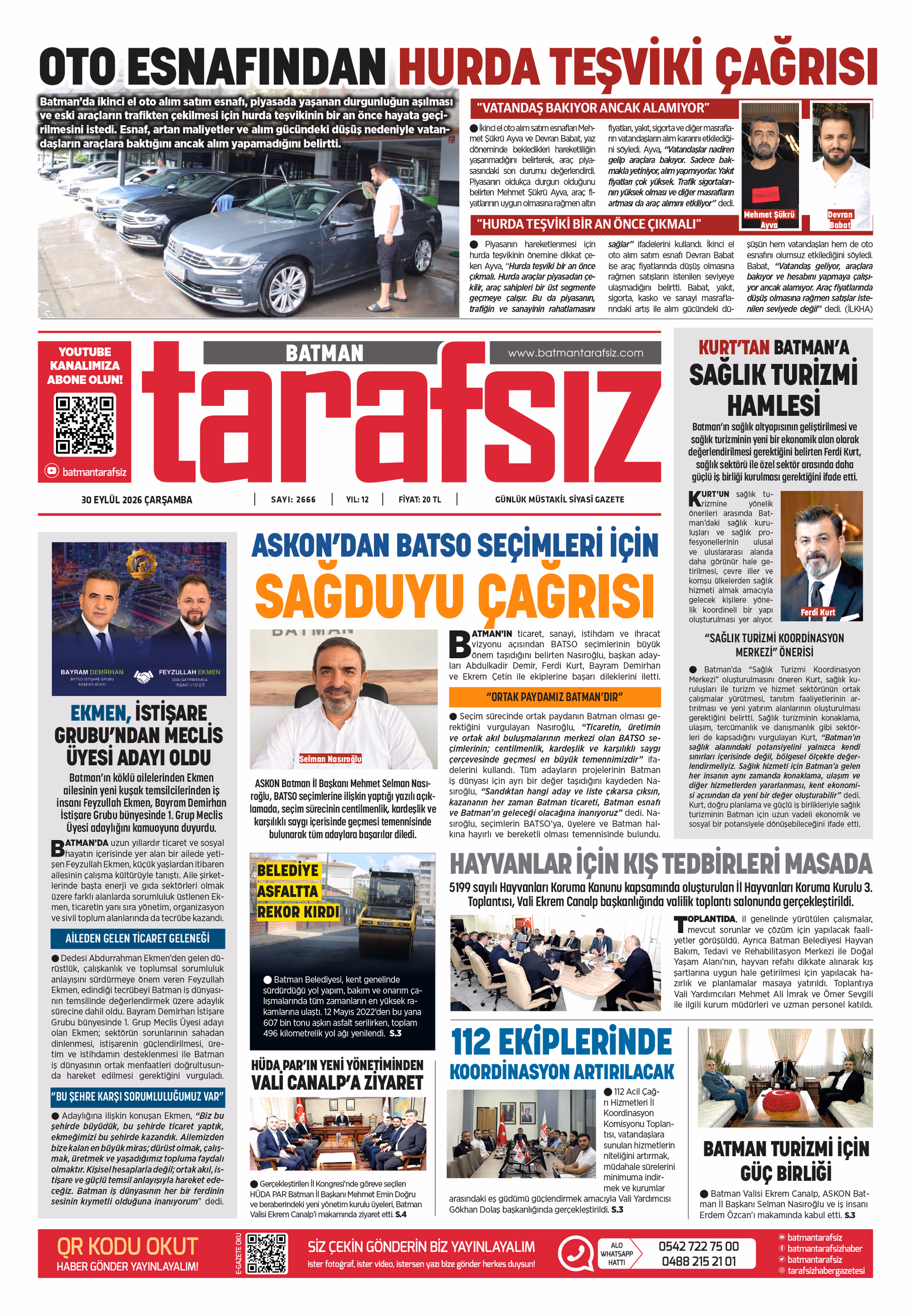 28 EYLUL 2026 · 2 e-gazete kapağı