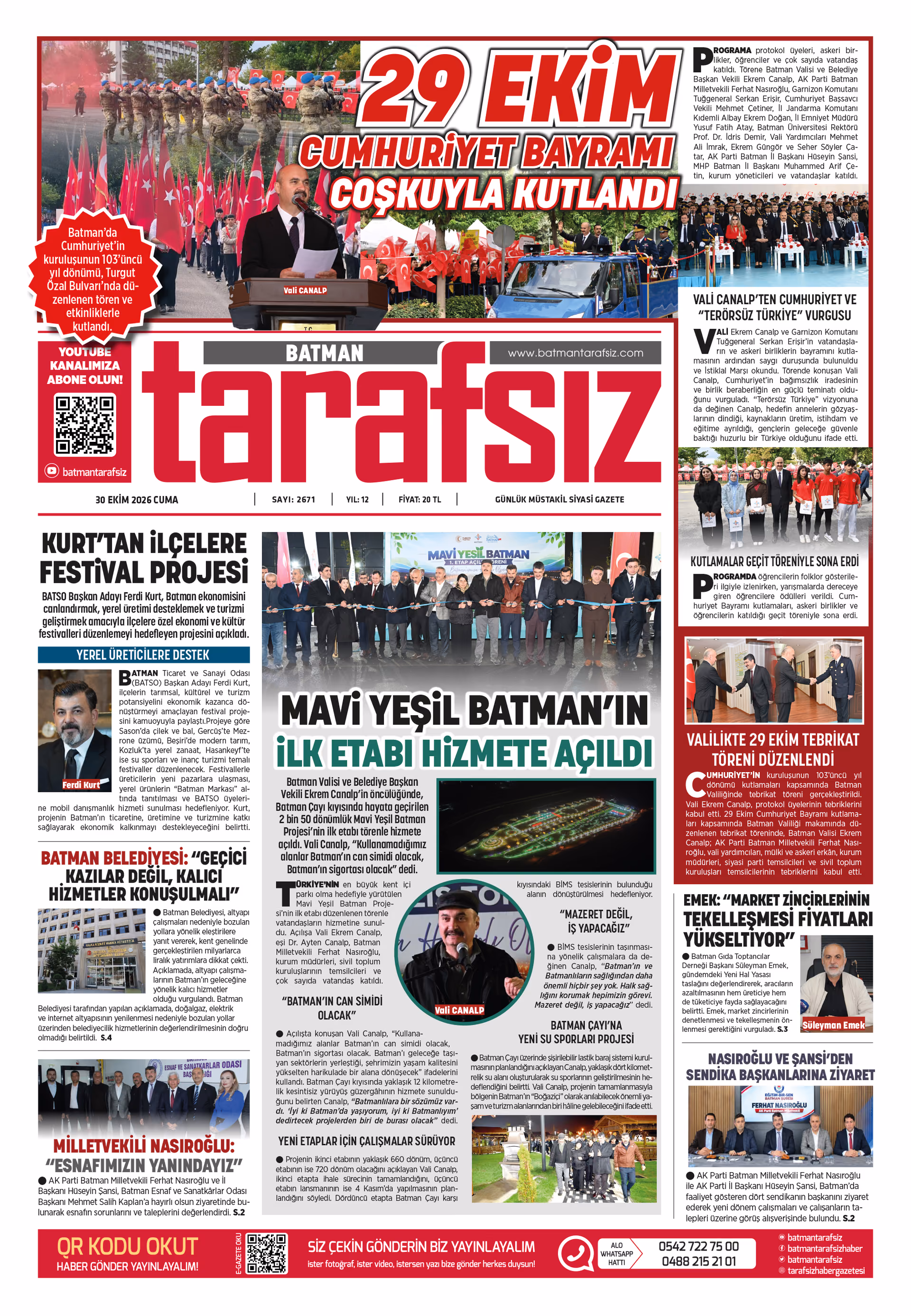 29 EKİM 2026 e-gazete kapağı