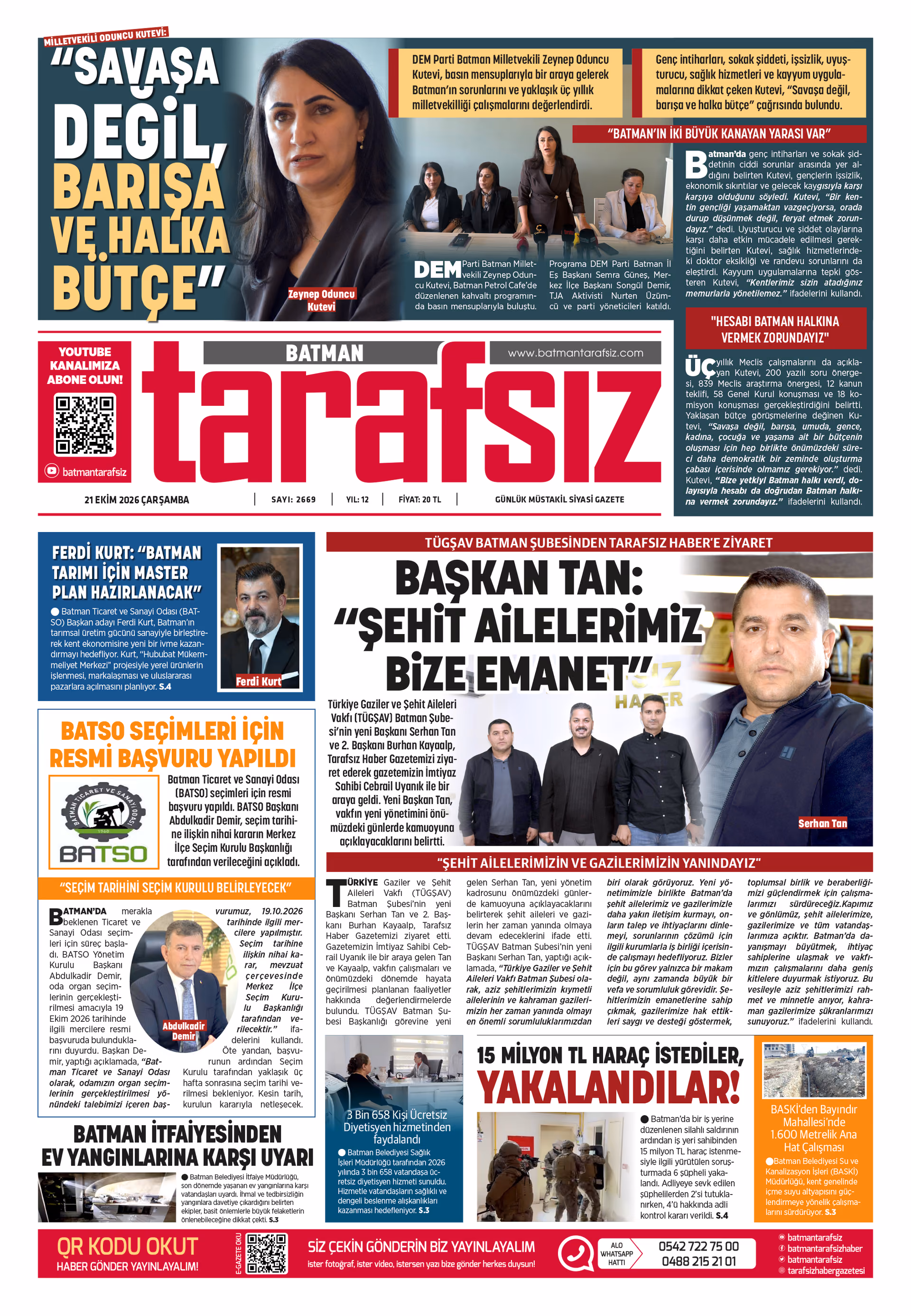 20 EKİM 2026 e-gazete kapağı