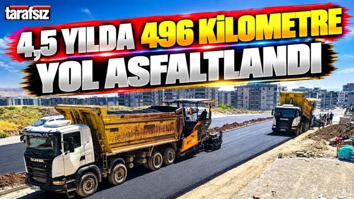 4,5 YILDA 496 KİLOMETRE YOL ASFALTLANDI