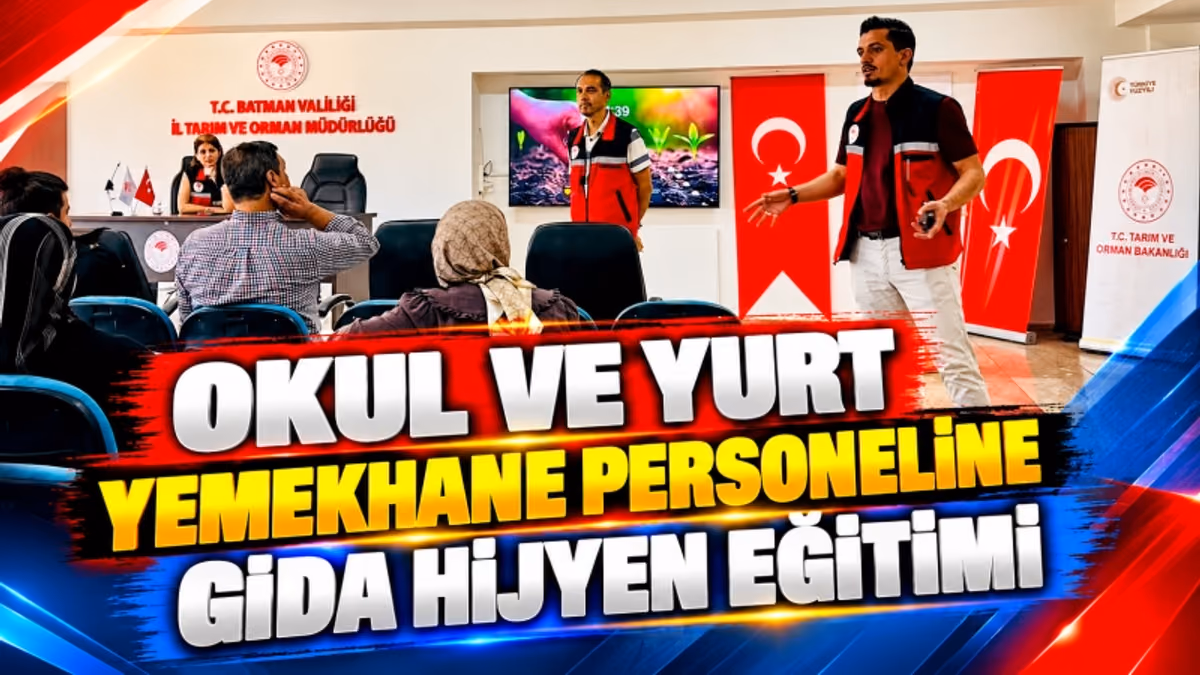 OKUL VE YURT YEMEKHANE PERSONELİNE GIDA HİJYEN EĞİTİMİ