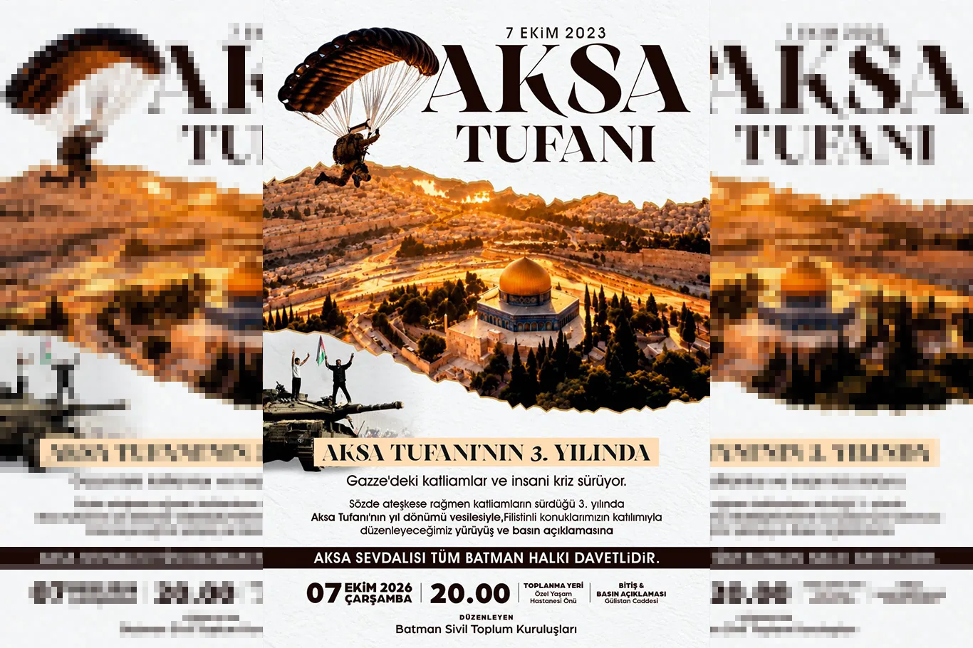 GAZZE İÇİN YÜRÜYÜŞ DÜZENLENECEK