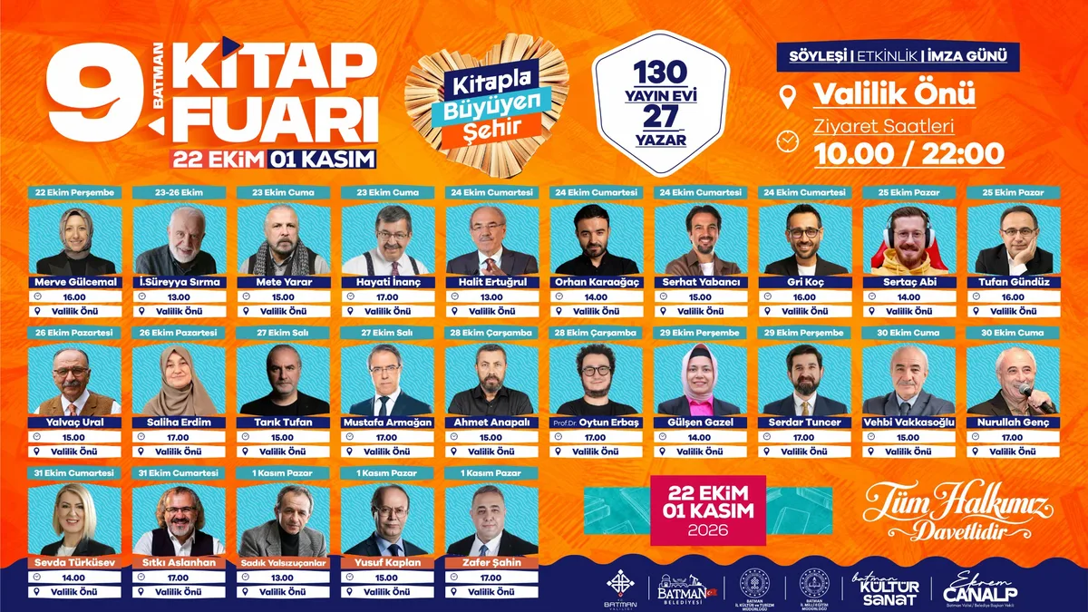 9. BATMAN KİTAP FUARI 22 EKİM’DE KAPILARINI AÇIYOR