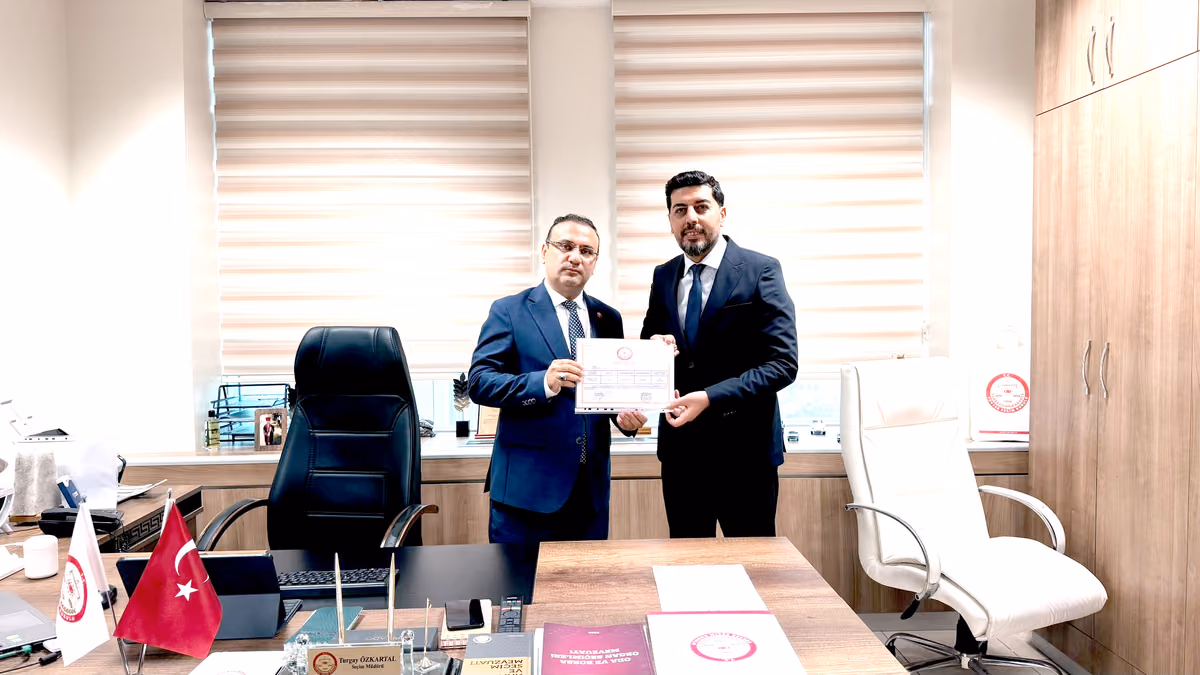 BARO BAŞKANI ÇAKAN MAZBATASINI ALDI