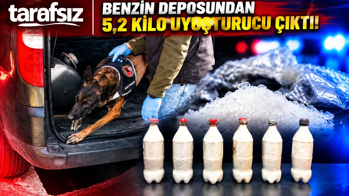 BENZİN DEPOSUNDAN 5,2 KİLO UYUŞTURUCU ÇIKTI!
