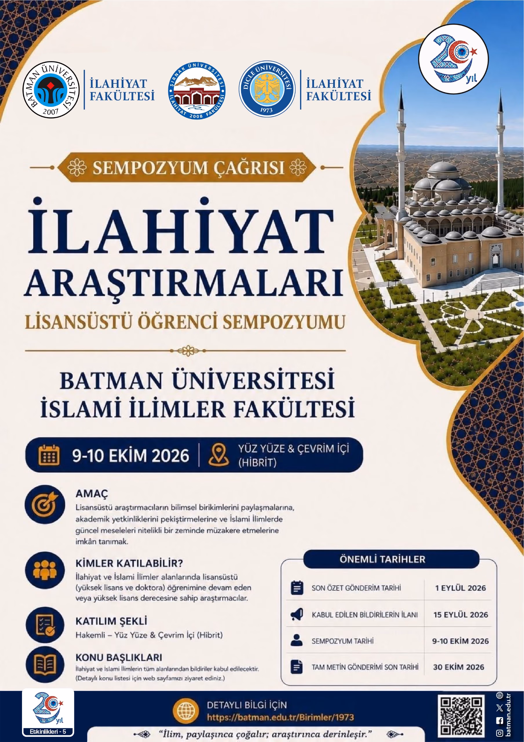 BATMAN’DA 129 ARAŞTIRMACI BİR ARAYA GELECEK
