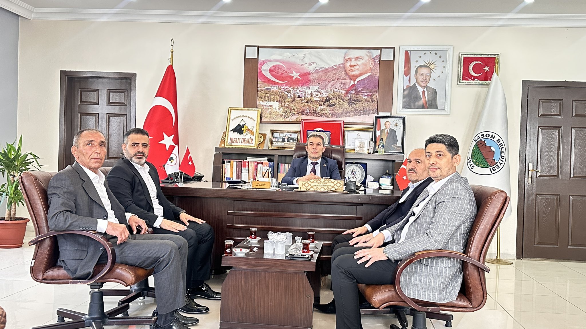 ÇETİN’DEN SASON BELEDİYE BAŞKANI İRFAN DEMİR’E HAYIRLI OLSUN ZİYARETİ