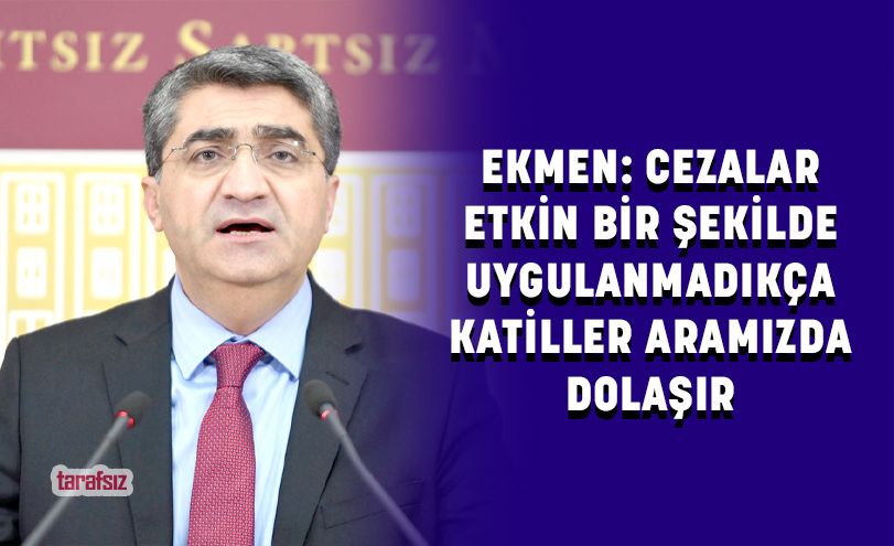 EKMEN: CEZALAR ETKİN BİR ŞEKİLDE UYGULANMADIKÇA KATİLLER ARAMIZDA DOLAŞIR