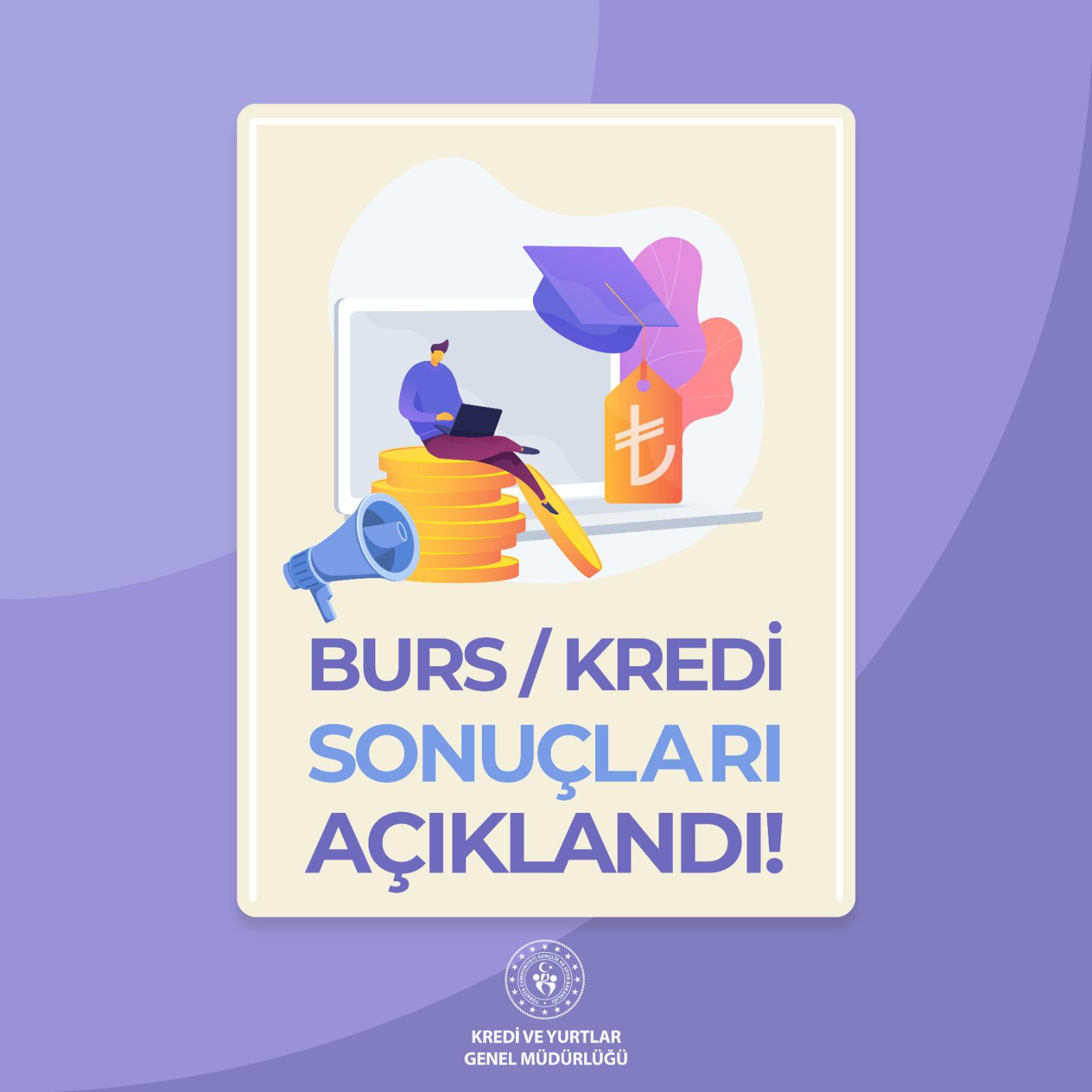 BURS VE KREDİ BAŞVURU SONUÇLARI AÇIKLANDI!