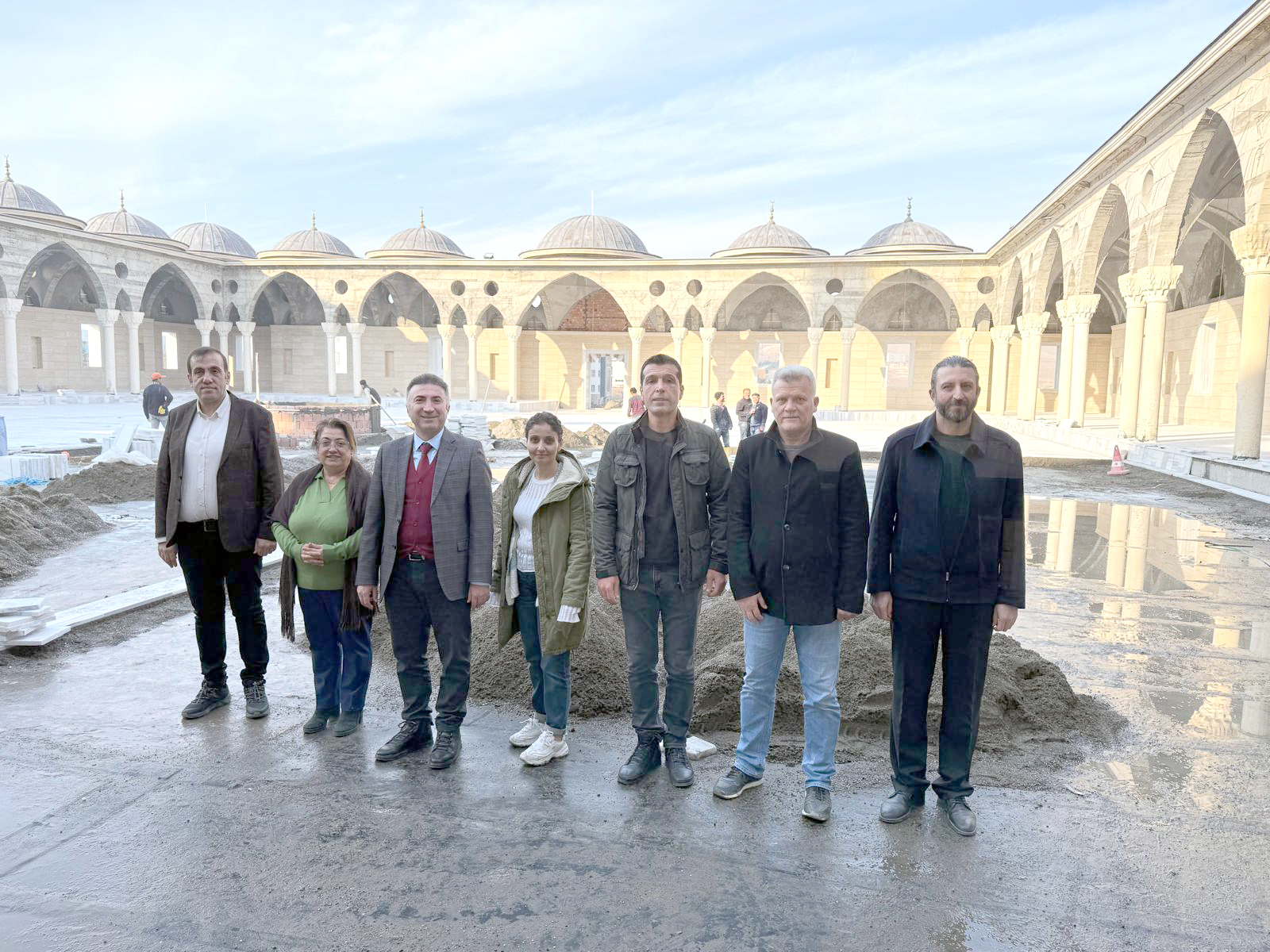 Batı Raman Camii inşaatı incelendi