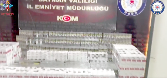 Hasankeyf Yolunda kaçak sigara operasyonu