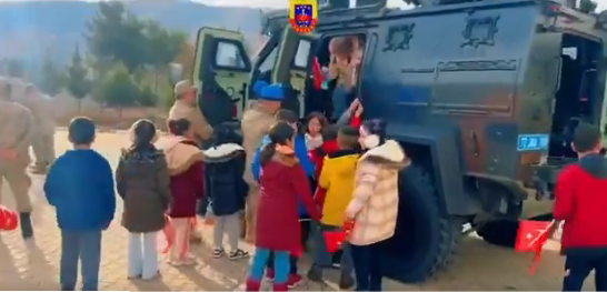 Öğrencilerden İlçe Jandarma Komutanlığına ziyaret