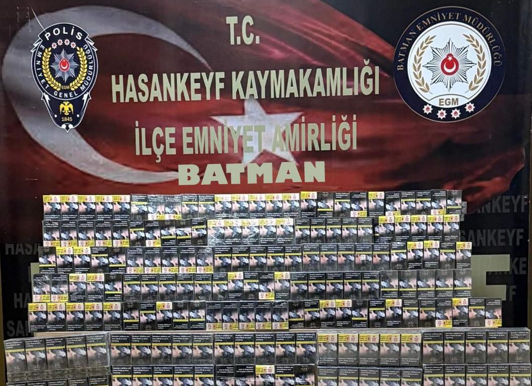 Hasankeyf’te 15.850 Paket Kaçak Sigara Ele Geçirildi
