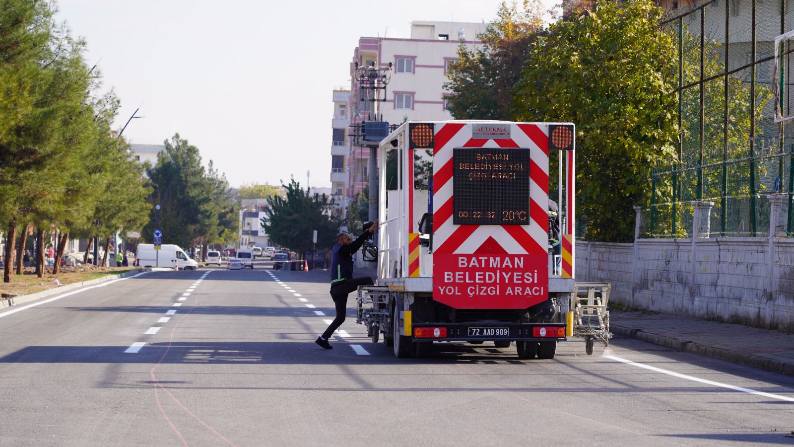 Belediye 90 Günde 174.000 Metre Yol Çizgisi Boyadı