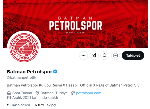 Petrolspor’dan Sahte Hesap Uyarısı