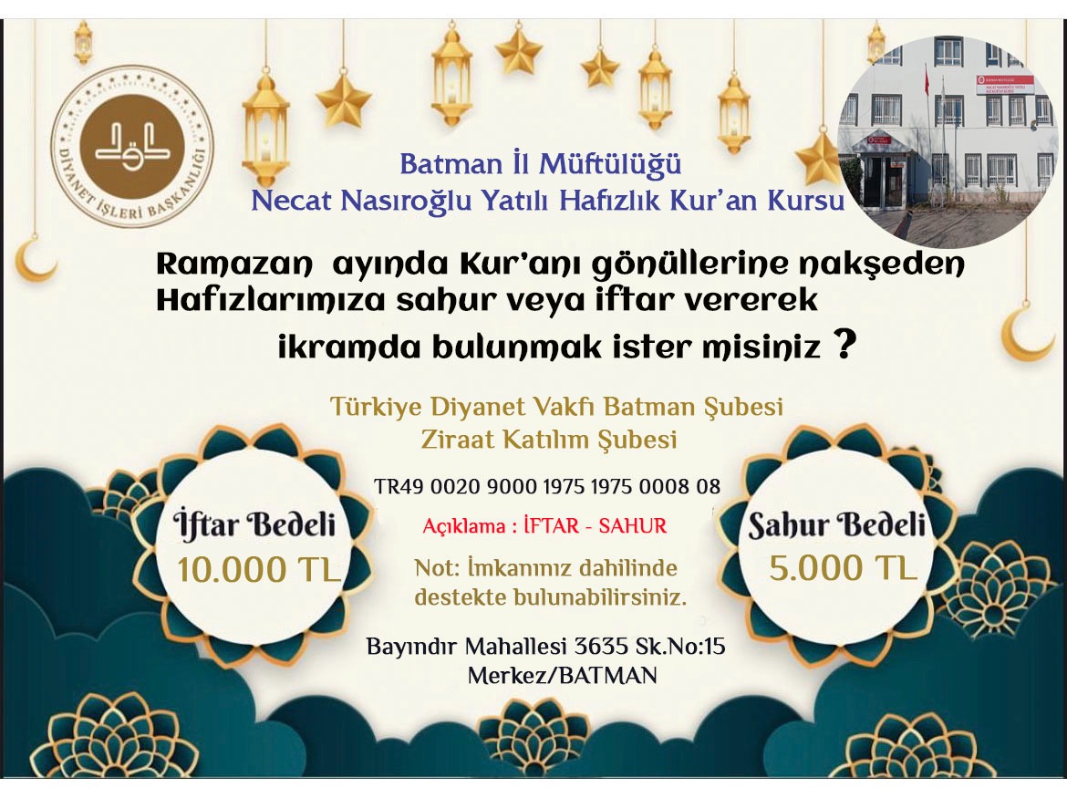 İl Müftülüğü’nden Hayırseverlere Çağrı