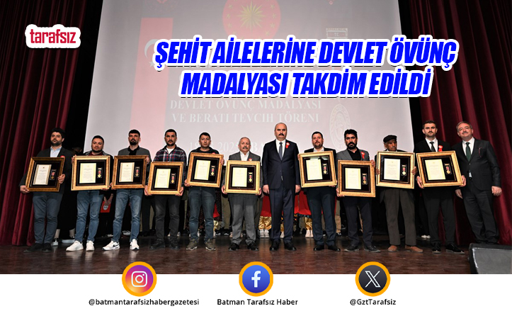 Şehit Ailelerine Devlet Övünç Madalyası Takdim Edildi