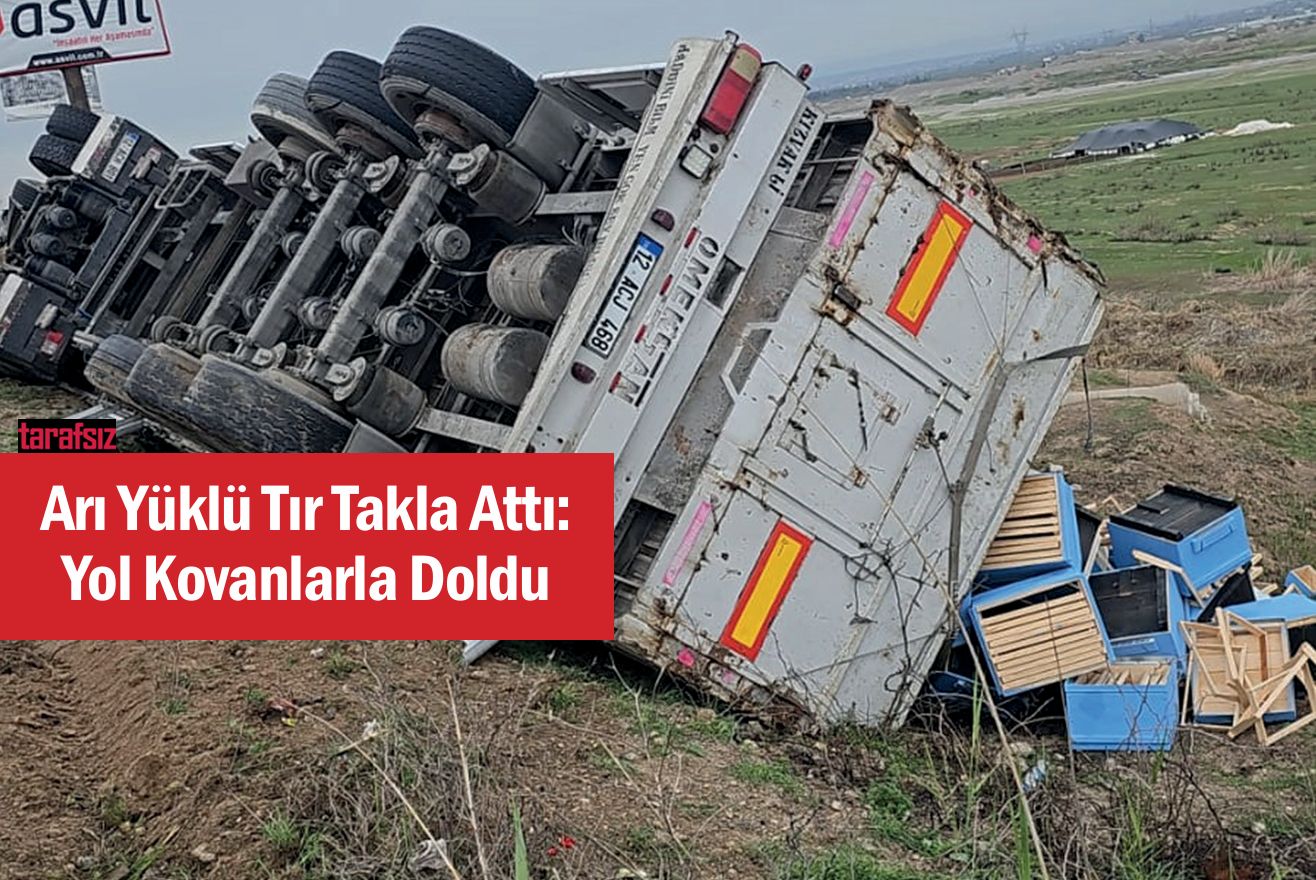 Arı Yüklü Tır Takla Attı: Yol Kovanlarla Doldu