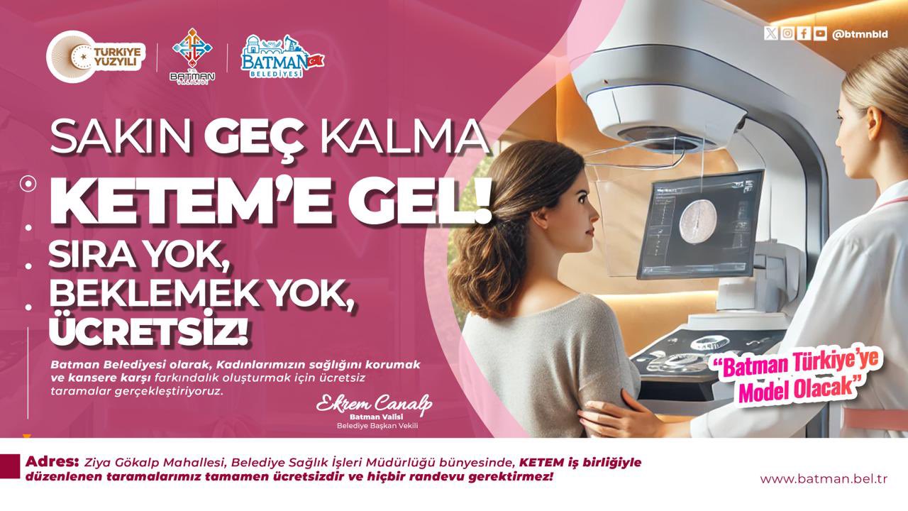 Batman Belediyesi’nden Ücretsiz Kanser Taraması Hizmeti