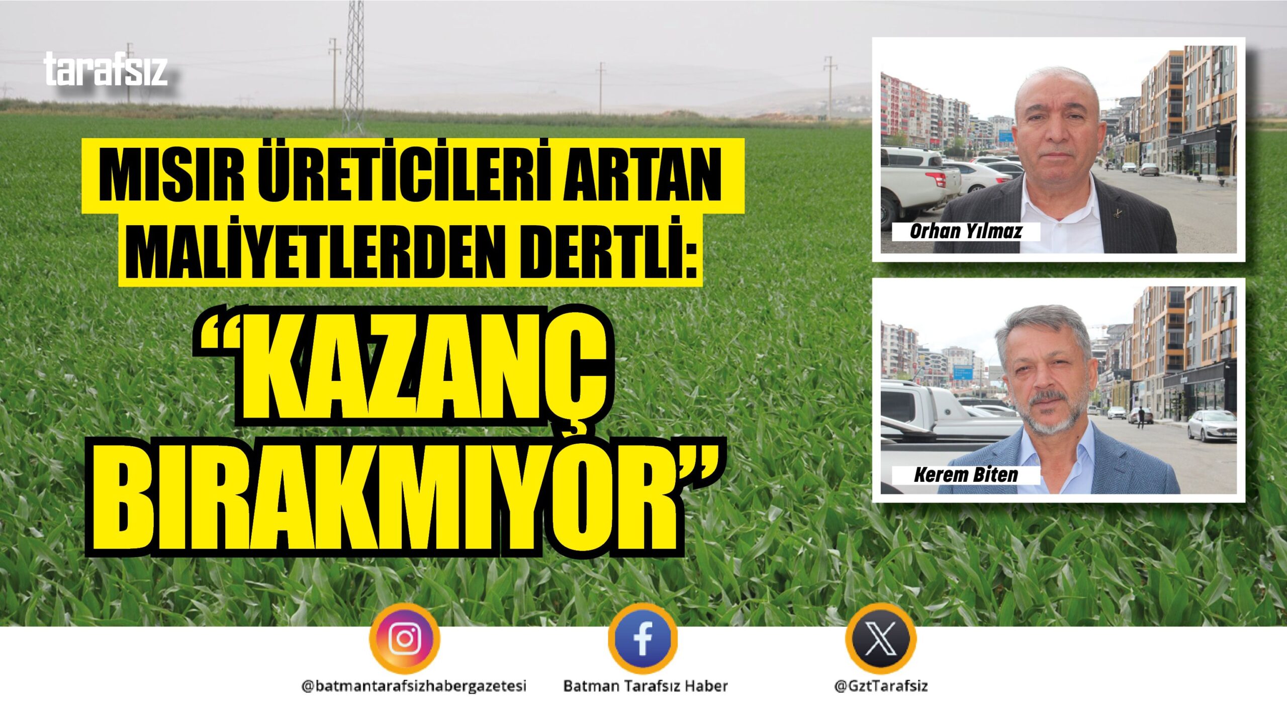 Mısır Üreticileri Artan Maliyetlerden Dertli: “Kazanç Bırakmıyor”