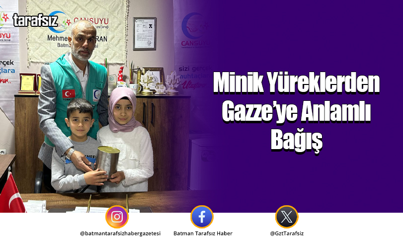 Minik Yüreklerden Gazze’ye Anlamlı Bağış