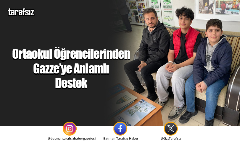 Ortaokul Öğrencilerinden Gazze’ye Anlamlı Destek