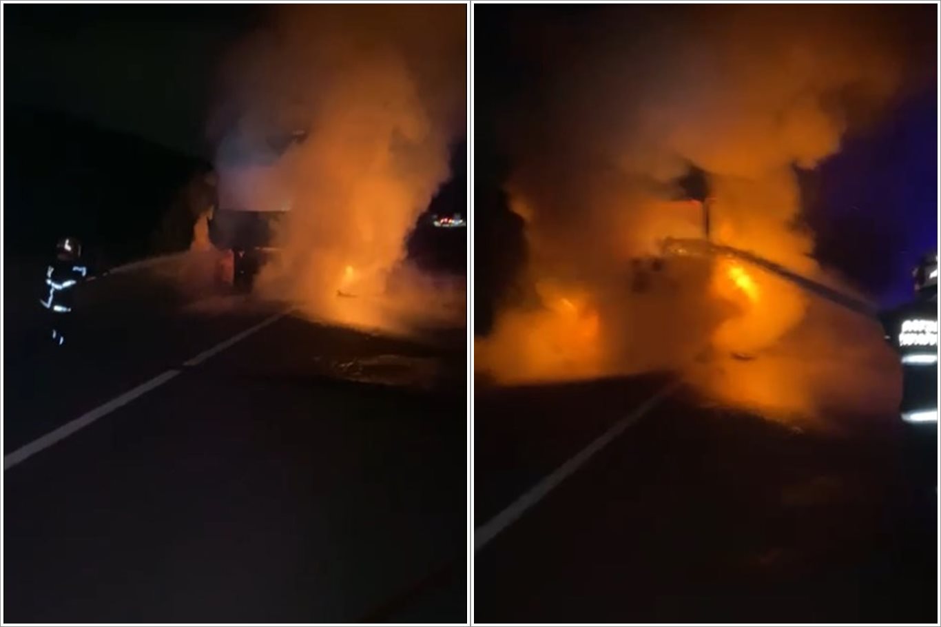 Seyir Halindeki Tır Yangında Kül Oldu