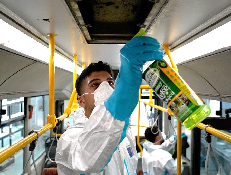 Toplu Taşıma Araçları Her Gün Temizleniyor