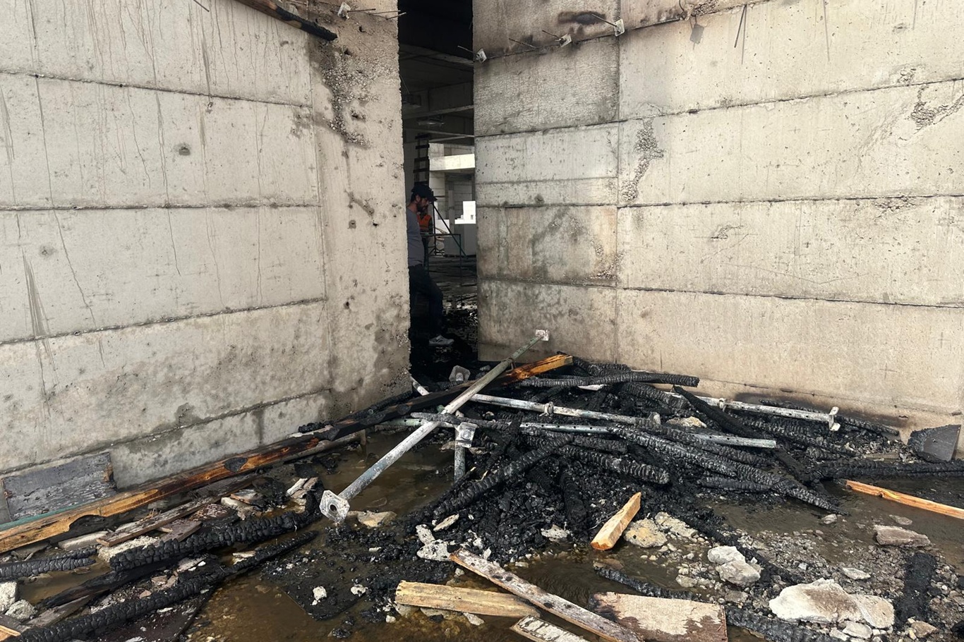 Diş Hastanesi İnşaatında Yangın!