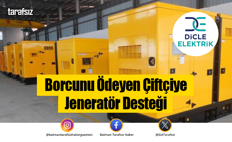 Borcunu Ödeyen Çiftçiye Jeneratör Desteği