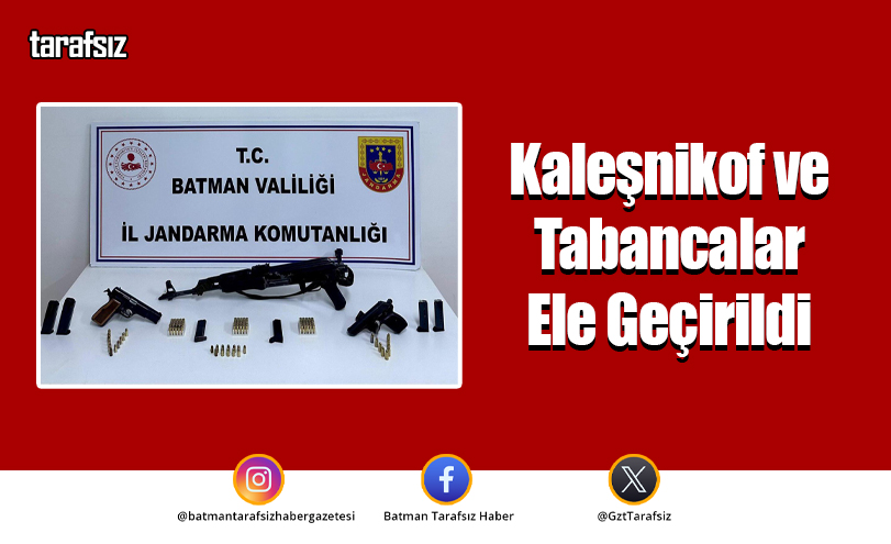 Kaleşnikof ve Tabancalar Ele Geçirildi