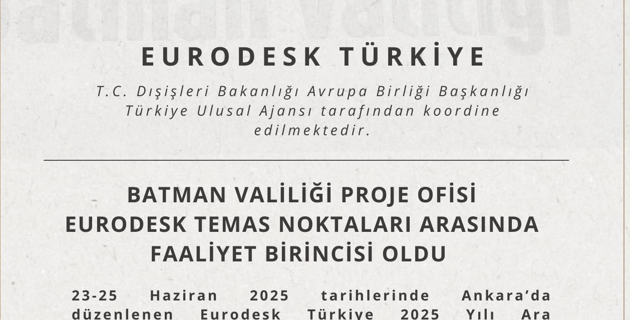 Batman Valiliği Proje Ofisi Türkiye Birincisi Oldu