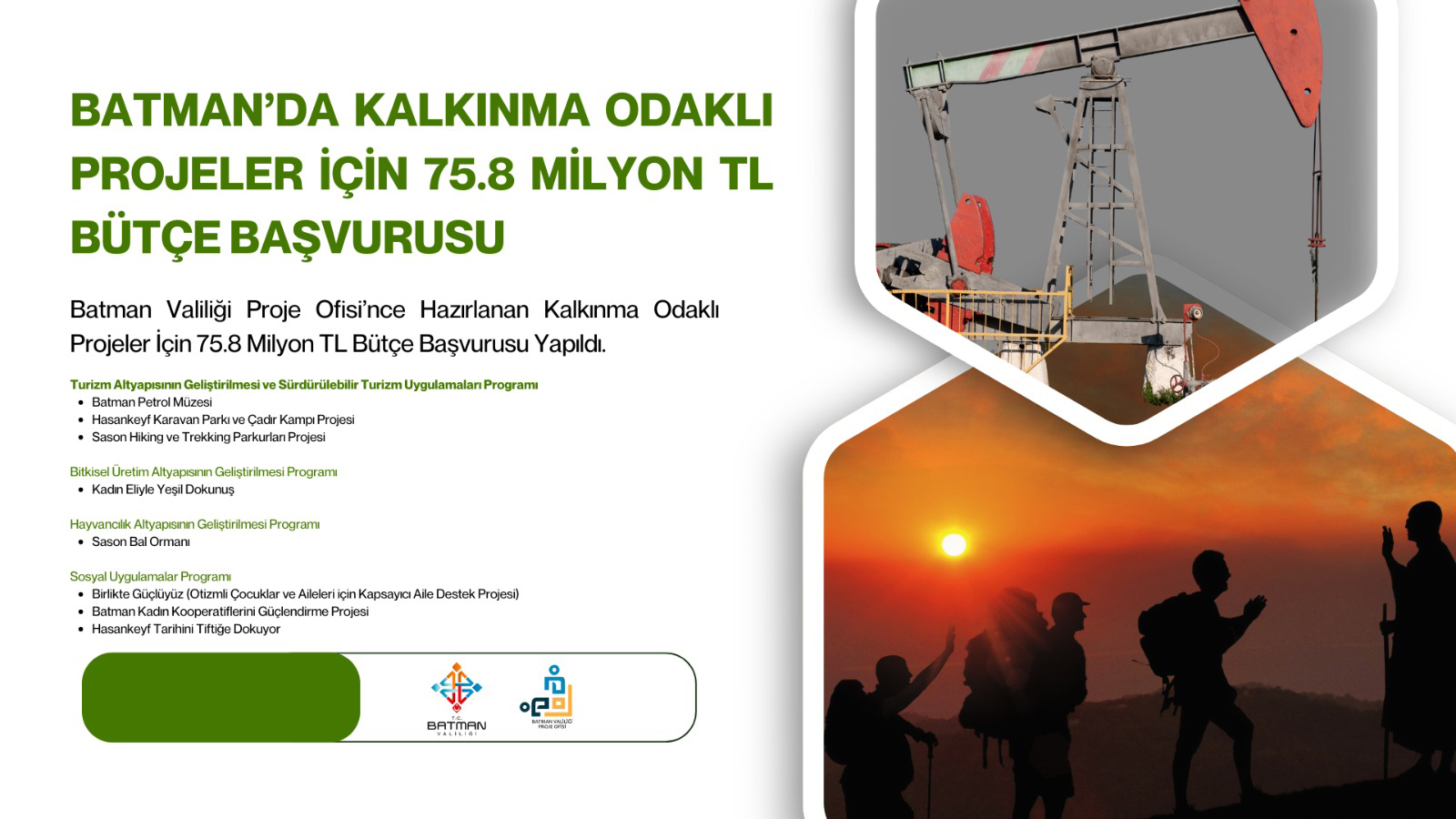 Batman’dan Kalkınmaya Güçlü Adım: 75,8 Milyon TL’lik Proje Başvurusu