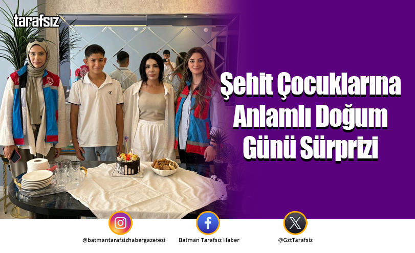 Şehit Çocuklarına Anlamlı Doğum Günü Sürprizi