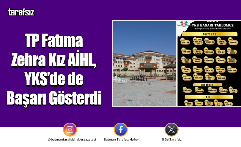 TP Fatıma Zehra Kız AİHL, YKS’de de Başarı Gösterdi