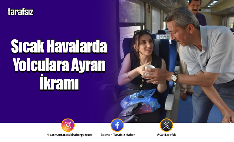 Sıcak Havalarda Yolculara Ayran İkramı