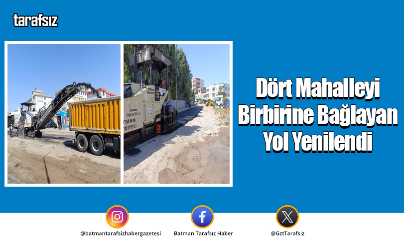 Dört Mahalleyi Birbirine Bağlayan Yol Yenilendi