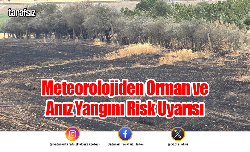 Meteorolojiden Orman ve Anız Yangını Risk Uyarısı