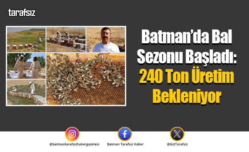 Batman’da Bal Sezonu Başladı: 240 Ton Üretim Bekleniyor