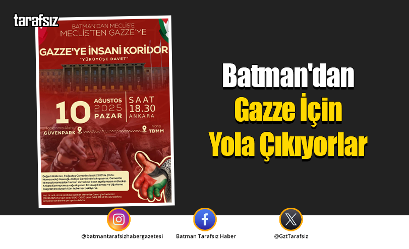 Batman’dan Gazze İçin Yola Çıkıyorlar