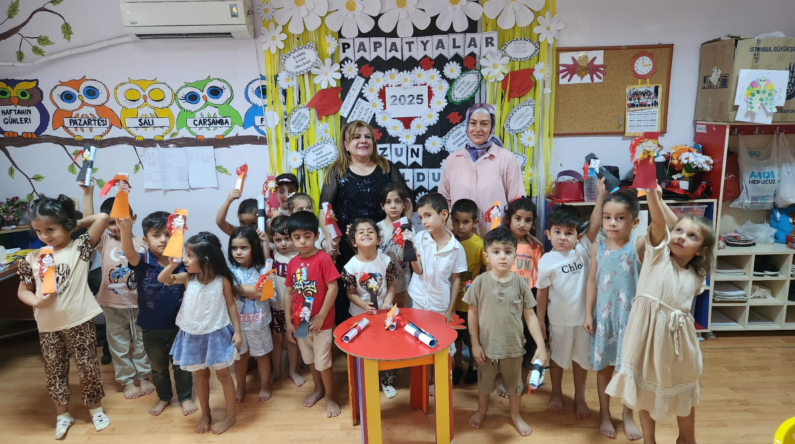 Miniklerin Mezuniyet Sevinci