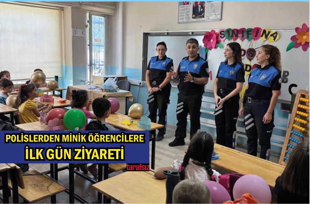 Polislerden Minik Öğrencilere İlk Gün Ziyareti