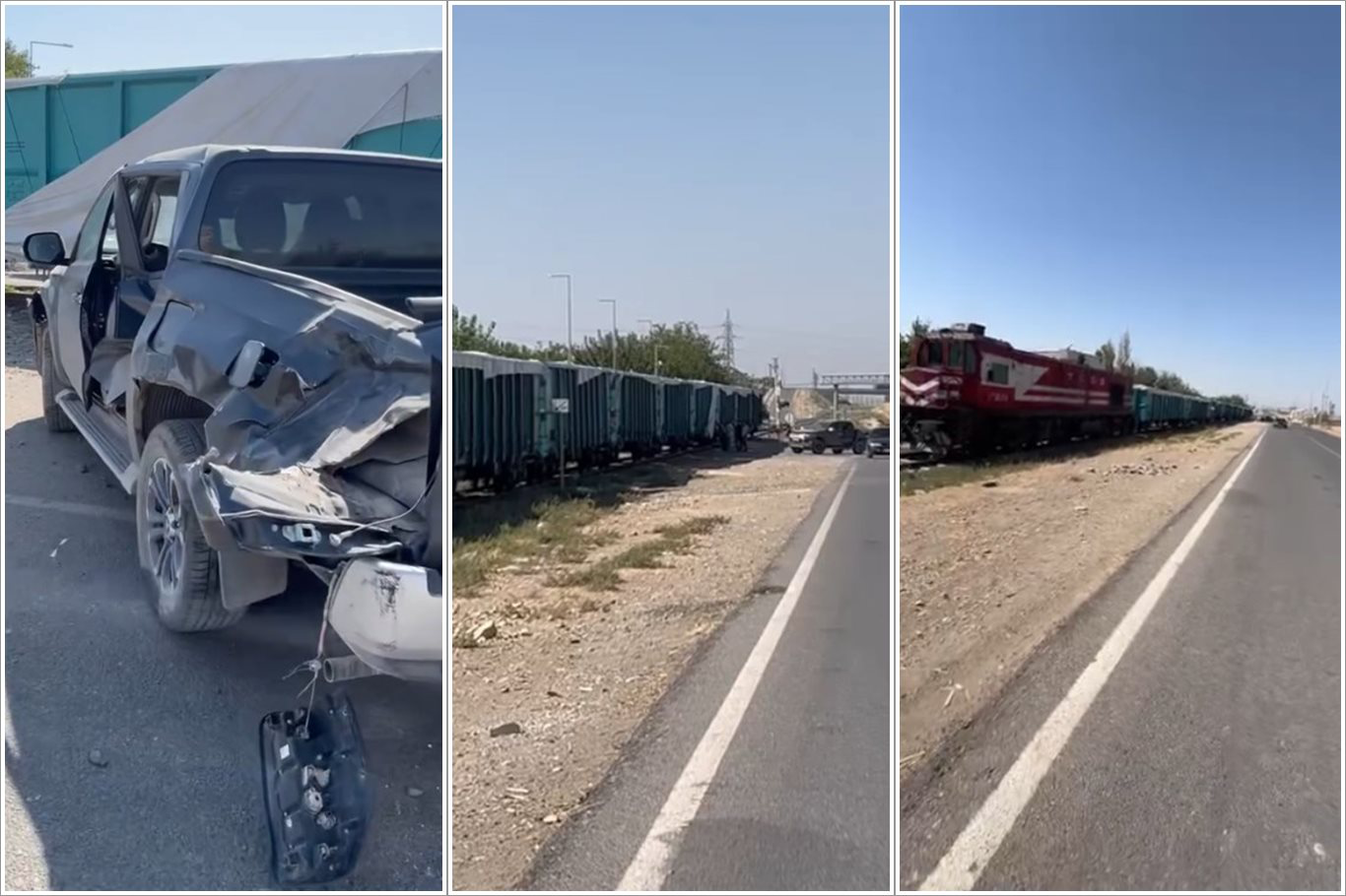 Yük Treni Pikapla Çarpıştı