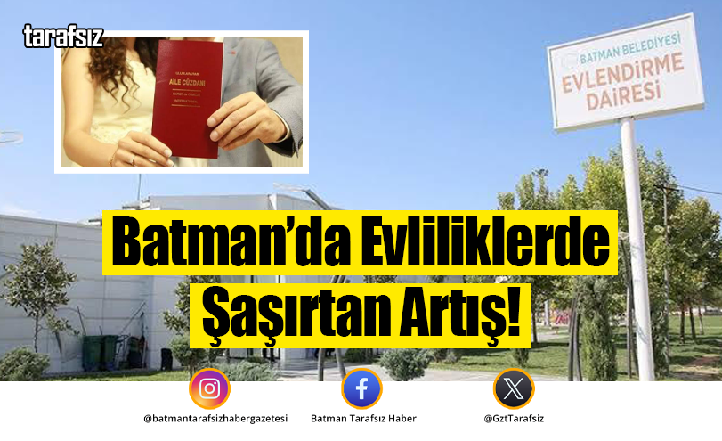 Batman’da Evliliklerde Şaşırtan Artış!