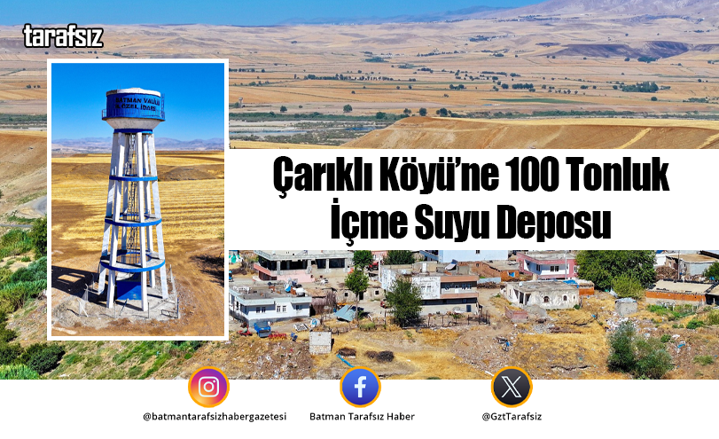 Çarıklı Köyü’ne 100 Tonluk İçme Suyu Deposu