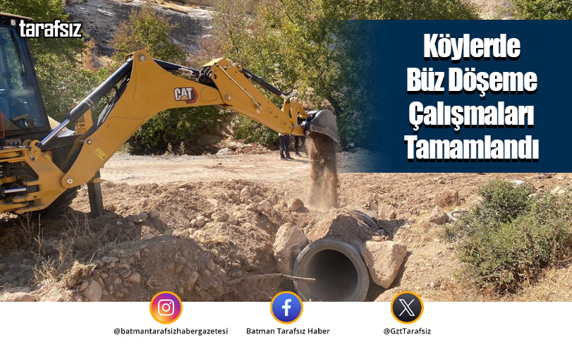 Köylerde Büz Döşeme Çalışmaları Tamamlandı