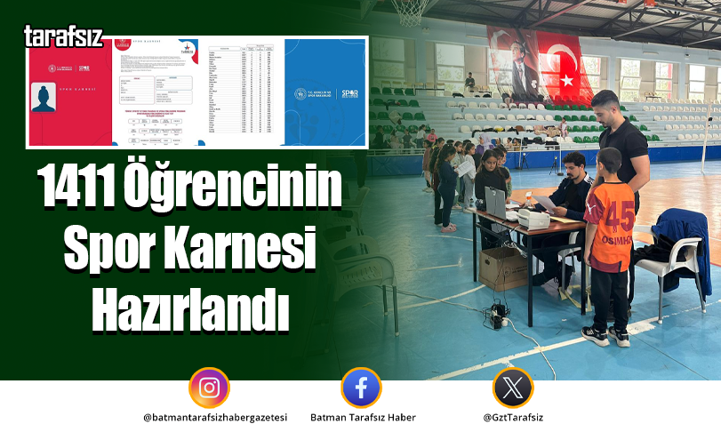 1411 Öğrencinin Spor Karnesi Hazırlandı