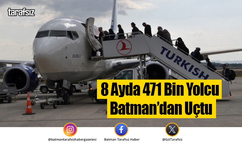 8 Ayda 471 Bin Yolcu Batman’dan Uçtu