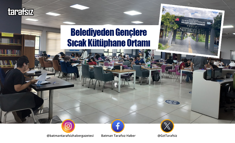 Belediyeden Gençlere Sıcak Kütüphane Ortamı
